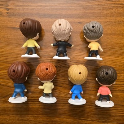 McDonalds BTS TinyTAN Throwback Complete 7 Figure Set Happy Meal