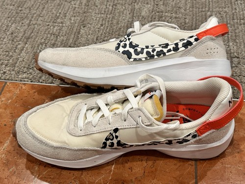 Nike Waffle Debut White Sail Orange Rattan LP Leopard 10 42 M DZ5201-100 LN - Picture 4 of 9