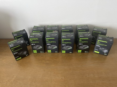 #ad 8 Greenworks Lithium Ion Batteries 24V 2.0Ah amp; 4 Chargers NIB Sealed $149.99