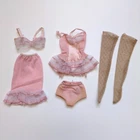 Vtg 60's Barbie Under Fashions #1655 Set Pink Bra Panty Stockings MINT COMPLETE
