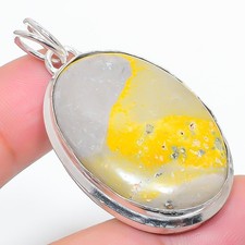 Bumblebee Jasper Gemstone 925 Sterling Silver Gift Jewelry Pendant 2.01