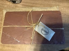 Brooklyn Slate Co Slate Cheese Serve Board 12" x 7", red slate