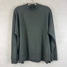 Eileen Fisher Crewneck Sweatshirt Womens S Green Organic Cotton Blend