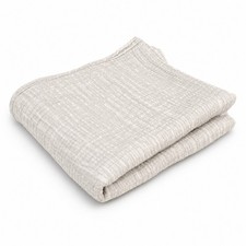 Aden Anais Gray White Muslin Swaddle Blanket 37x42 Baby Neutral