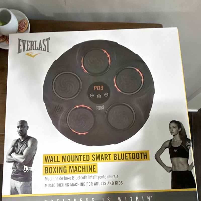 Everlast P03 Wall Mounted Smart Bluetooth Boxing Machine, Black