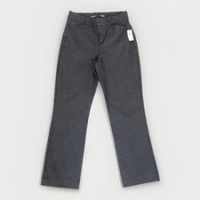 Old Navy Womens Pixie Pants 4 Gray Ankle Straight High Rise Office Preppy NWT