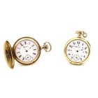 1909-1910 0s 7j-17j Double-Hunter Hampden Pocket Watches Lot of 2 #WB5347-1 — photo 1
