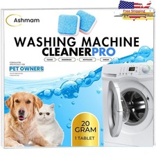 Washing Machine Cleaner Tablets 24 Count Odor Remover Fast Dissolving HE Safe US