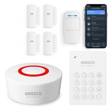 7PCS WiFi Wireless Alarm Security Kit Home Smart Security System w/Alexa NEW