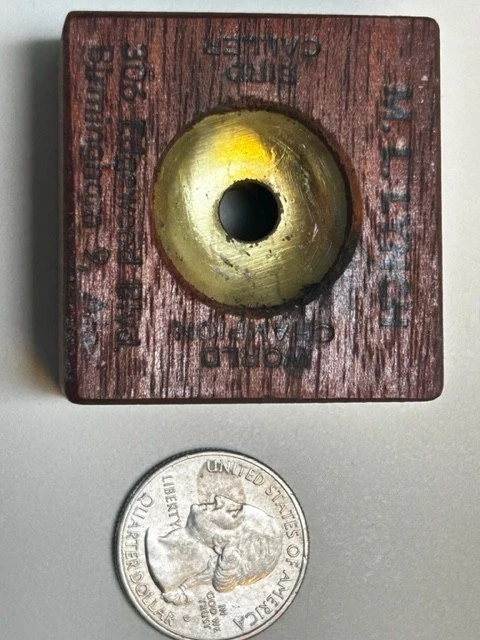 Llamada de codorniz Lynch M - RARA CON 306 Edgewood Blvd.  Birmingham 9 Ala. madera Foto 3 de 4