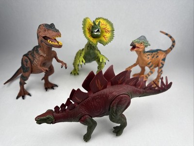 Kid Galaxy Lot of 4 Posable Dinosaurs All w/Lights & Sounds T-Rex & More