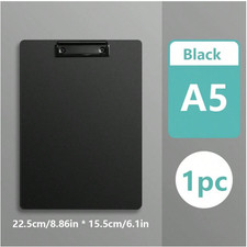 A5 FOOLSCAP CLIPBOARD Black Red Blue PVC CLIP BOARD Filing PVC