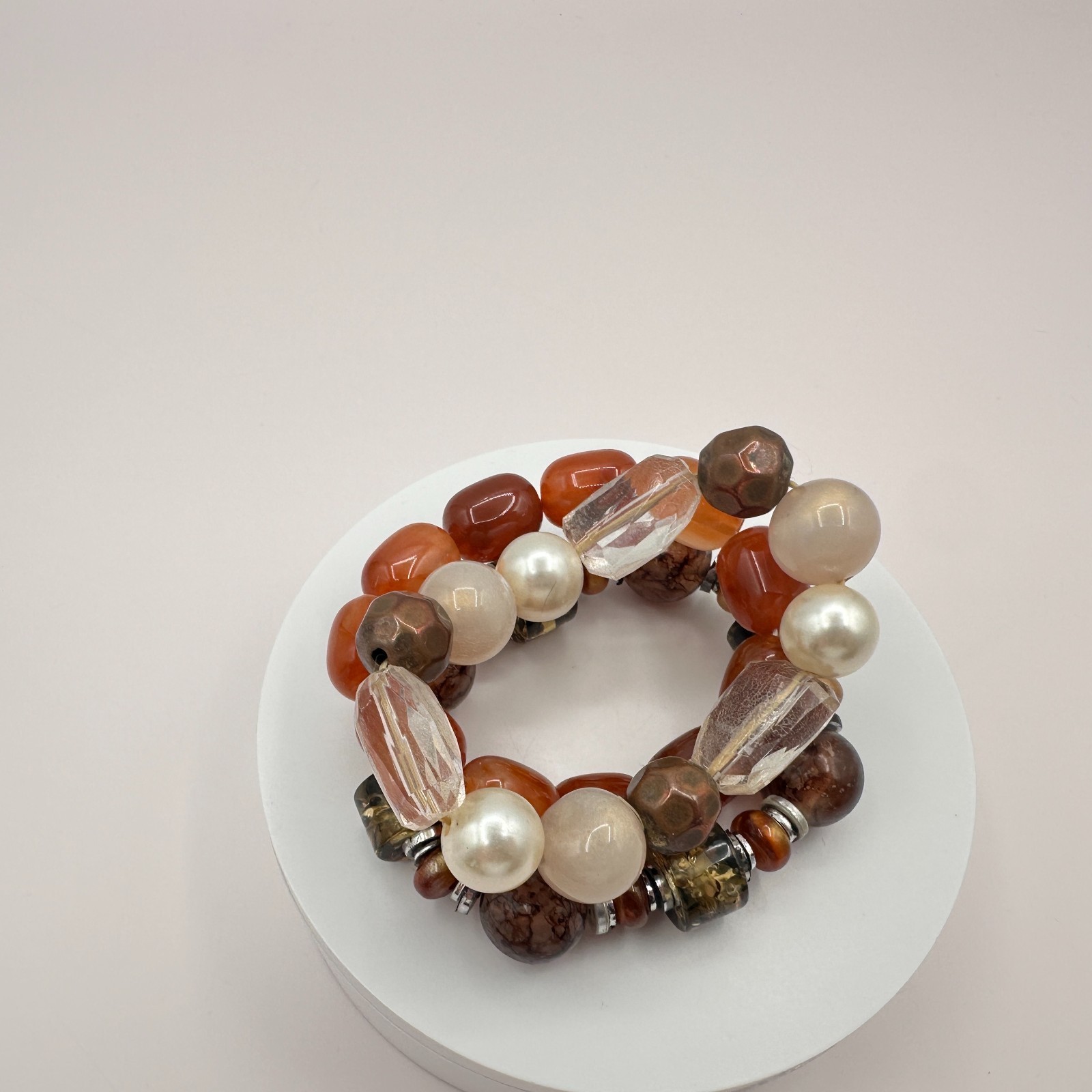 Vintage 90s Beaded Stackable Bracelets Set Boho C… - image 2