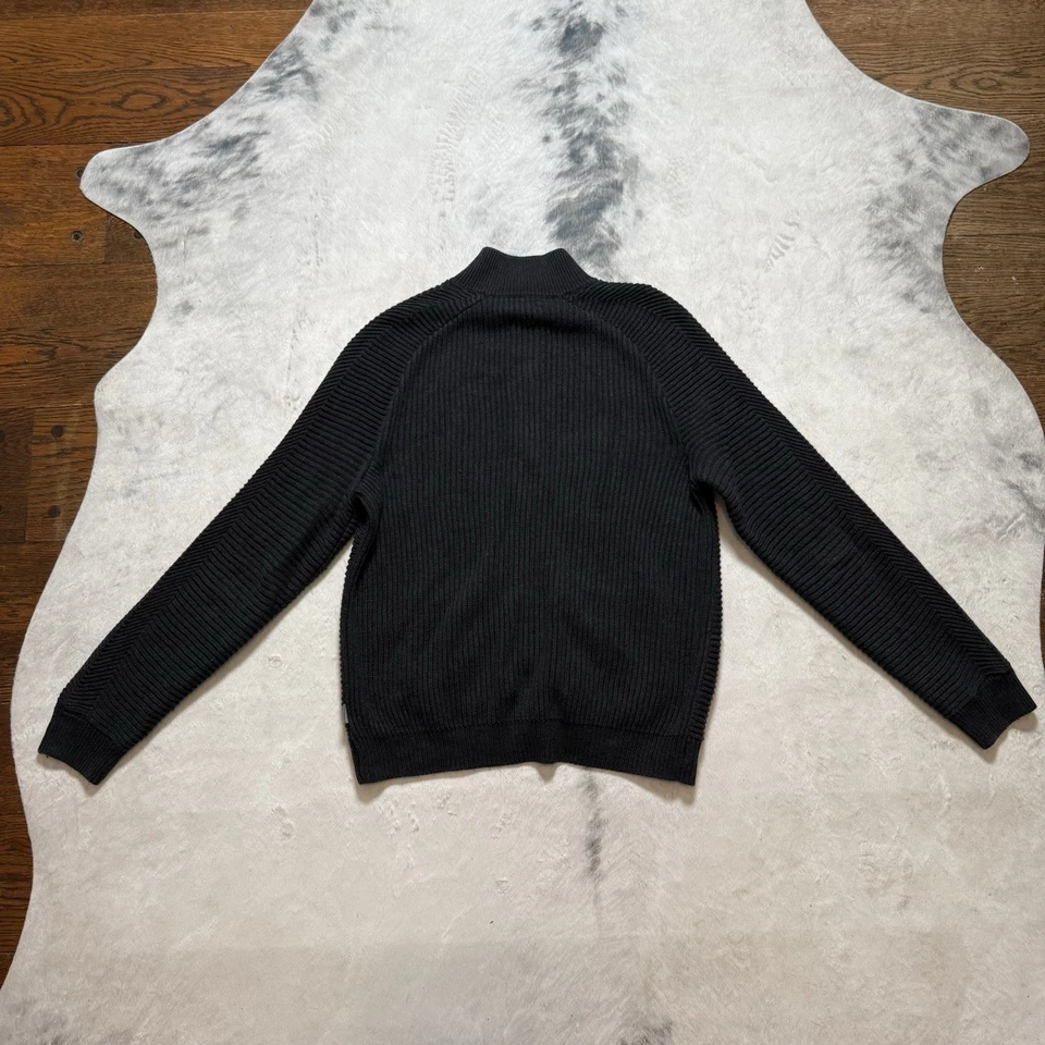 Suéter Calvin Klein Para Hombre Talla XL Gris Tejido con Cable Cárdigan con Botones Papá Foto 2 de 4