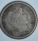 1908 D Barber Dime Full Liberty
