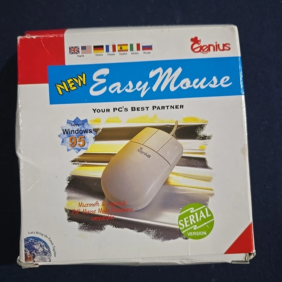 Vintage Windows 95 Easy Mouse With Original Box Serial By Genius - Image 2 of 4