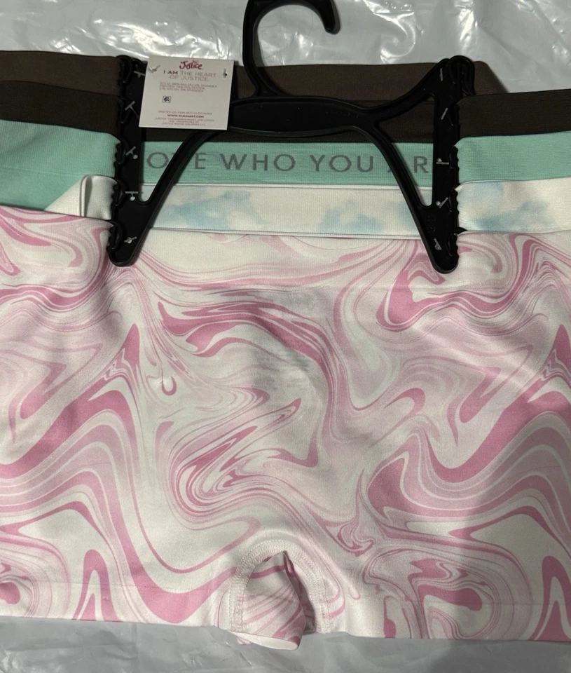 Paquete de 5 ropa interior corta Justice Girls nueva con etiquetas talla 12 multicolor Foto 3 de 4