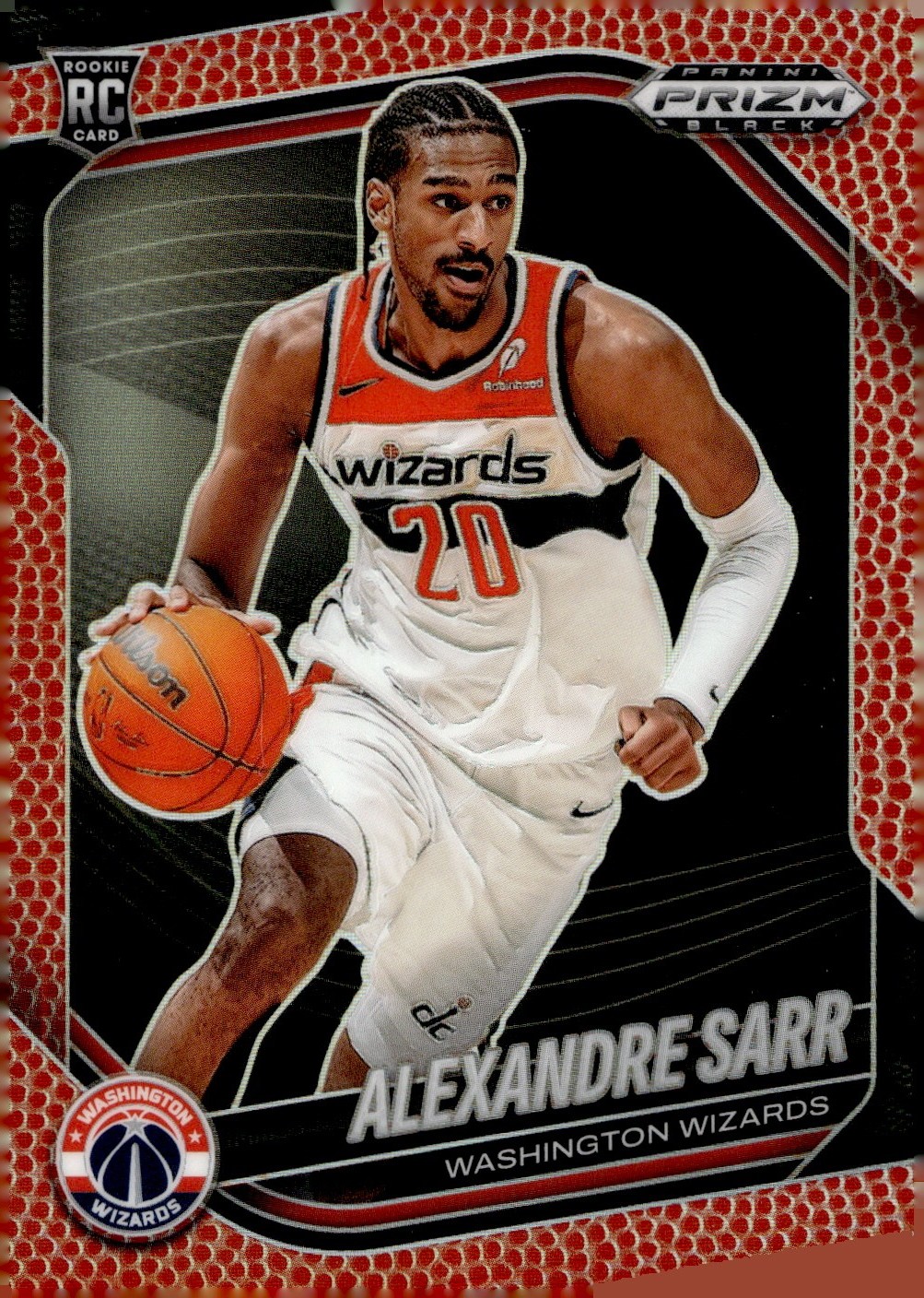 2024-25 Panini Prizm Black Prizms Basketball #46 Alexandre Sarr /225 Rookie RC