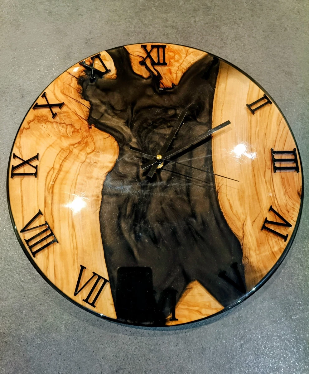 Orologio da parete sospeso silenzioso rotondo in legno con gufo