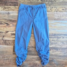 Free People Light Parachute Pants Pull-On Drawstring Pocket Cotton Blue Women XS