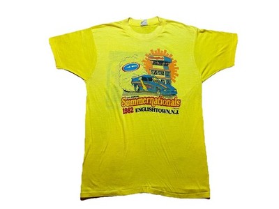 vtg 80s SUMMERNATIONALS ENGLISHTOWN 1982 t-shirt DRAG RACING NHRA XL