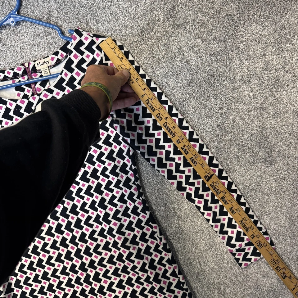 Vestido Hatley XS Mod Geométrico Retro Años 60 Preppy Elegante Oficina Bodycon Mini Elástico Foto 4 de 4