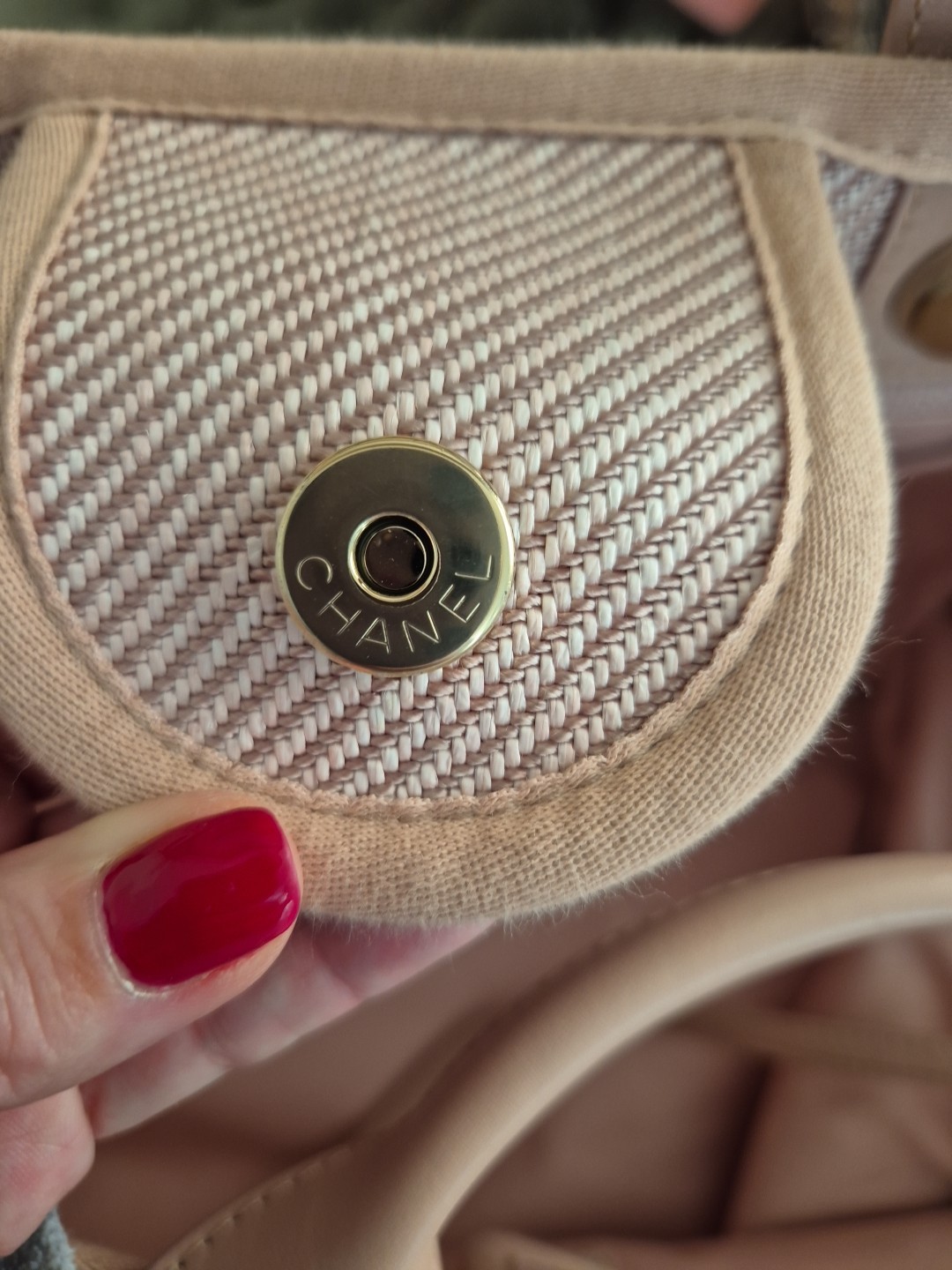 CHANEL Deauville Tote Pink image 10