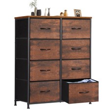 Sweetcrispy Dresser for Bedroom 31.5"D x 11.8"W x 36.4"H 8 Drawers , Brown