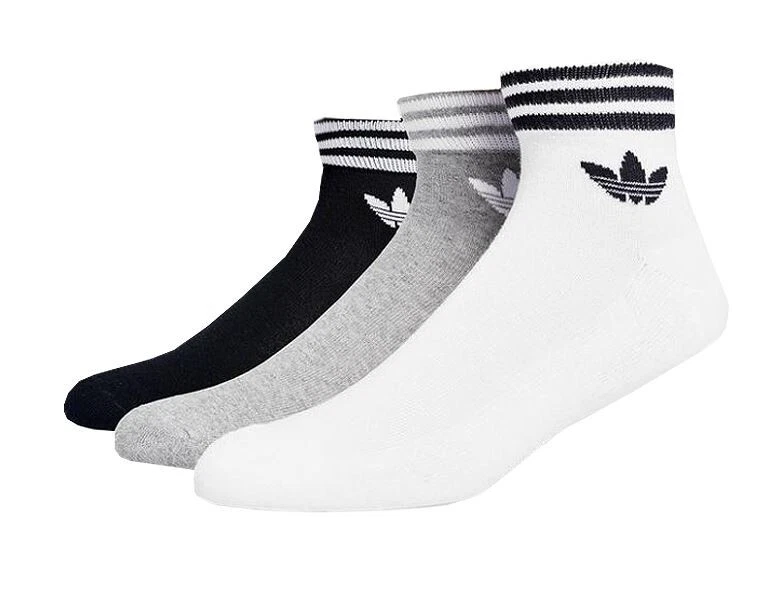 Adidas Trefoil Ankle Socks (9550) 3 Pairs Running Gym Sports Sox