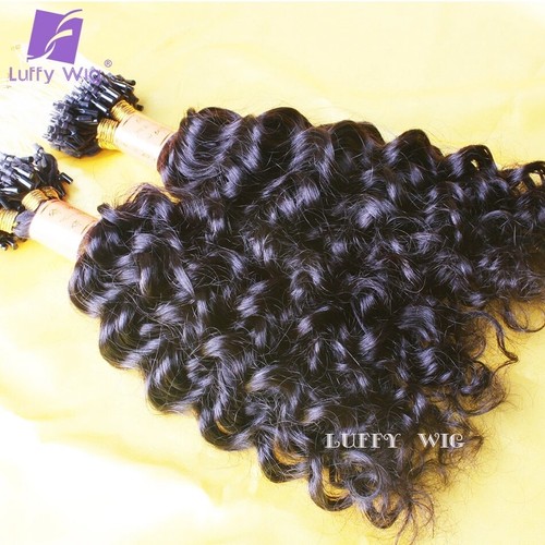 Loose Curly Micro Loop Ring Human Hair extension Micro Beads Curly Hair 100pcs - Picture 5 of 12