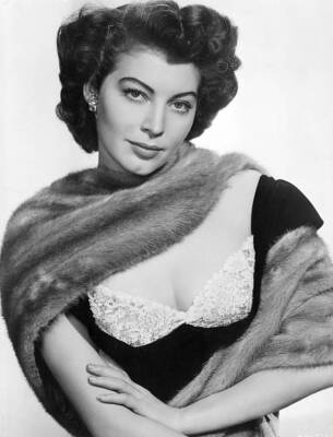 Gardner Ava Actress USA Portrait with mink stole 1955 Switzerland Old Photo eBay Australia