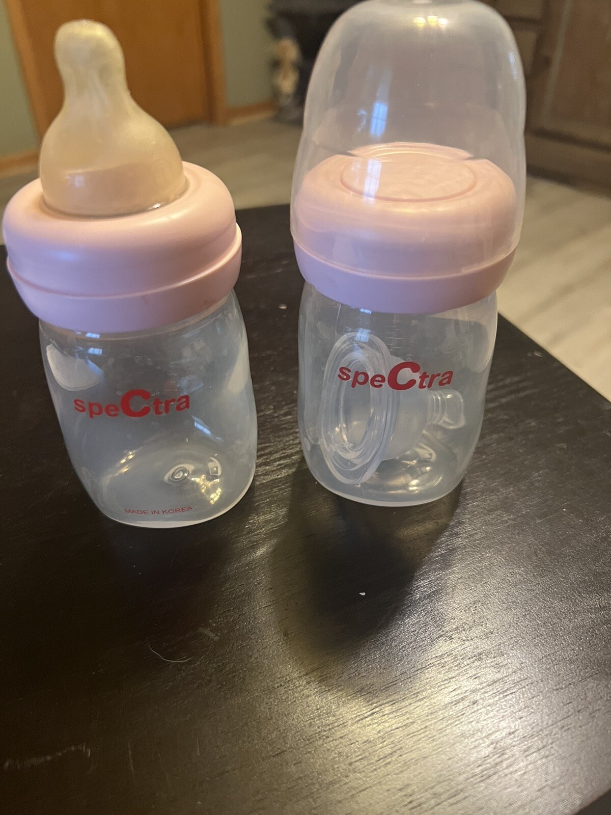 - Wide Neck Baby Bottles - with Breast Milk Pump Flanges (Pack of 2)