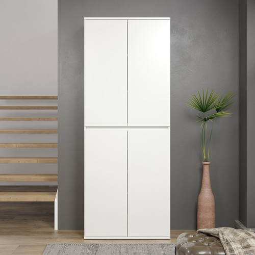 trendteam Garderobenschrank Multifunktionsschrank Mehrzweckschrank Nevada Weiß - Bild 2 von 6
