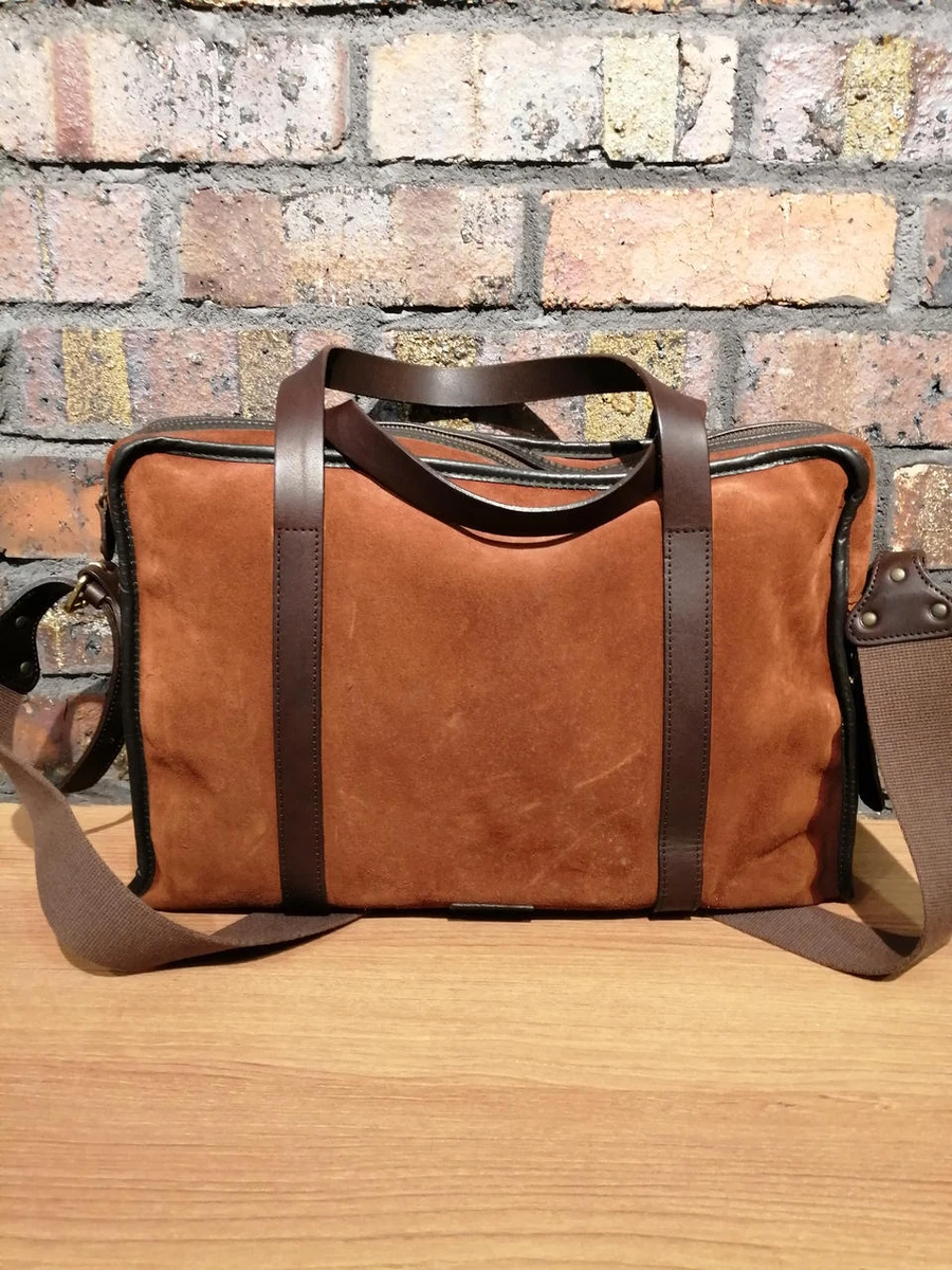 Bill Amberg Brn Suede Leather Bag | eBay