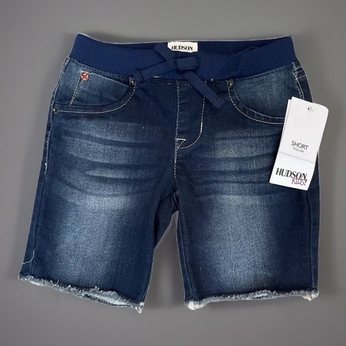 NEW HUDSON JEANS Size 5 Girls pull up stretch jean shorts Distressed Long Length - Picture 2 of 2
