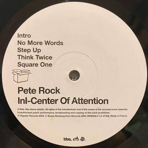 Pete Rock Ini / Center Of Attention – Hip Hop Album Classic Rap
