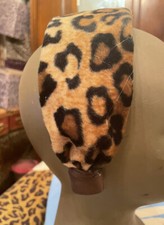 Retro Cheetahlicious Brown Faux Fur Leopard 2.5" Wide Headband