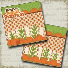 PICKING THE PERFECT PUMPKIN - NPM - 2 Premade Scrapbook Pages - EZ Layout 2415
