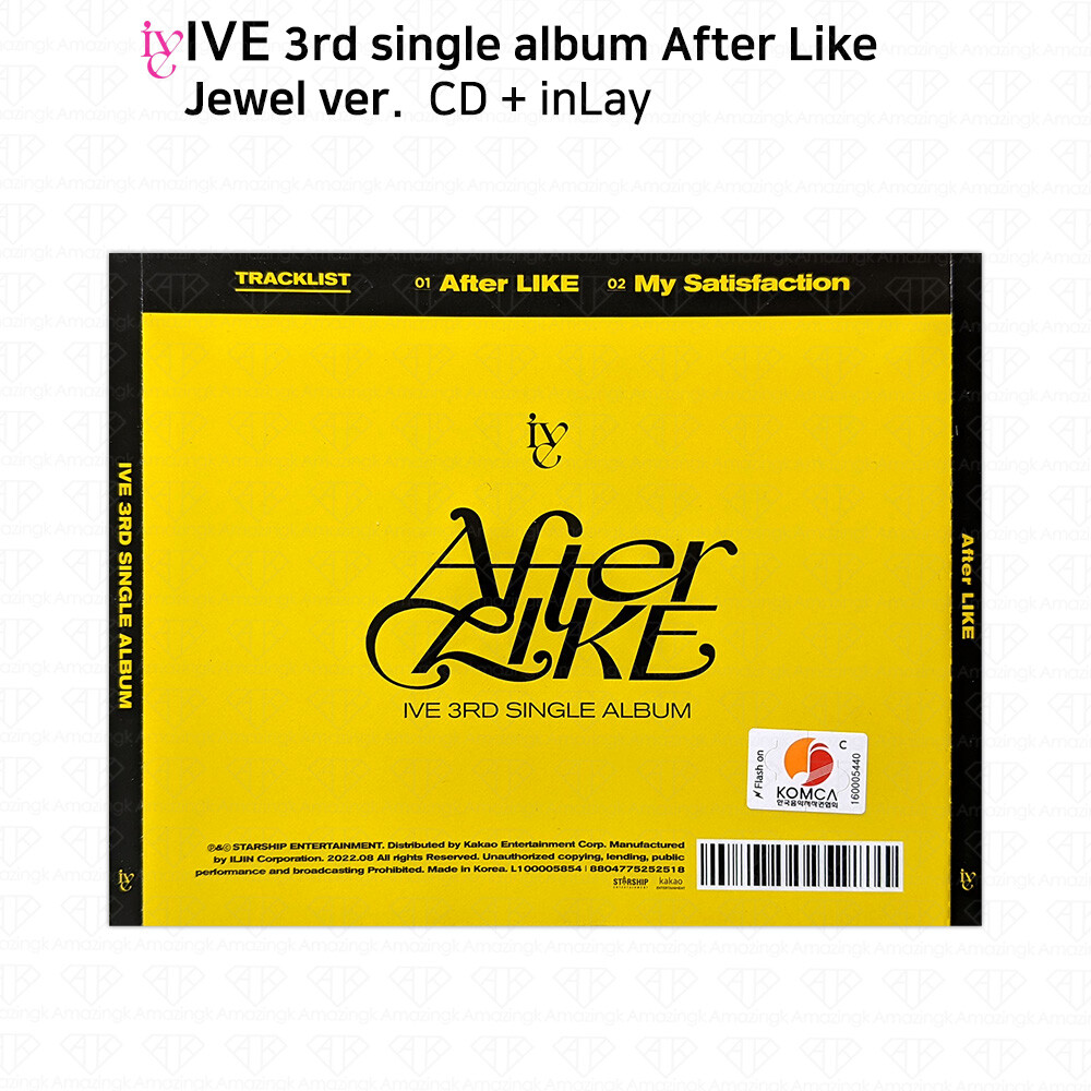IVE 3rd Single Album After Like Jewel Case version CD inlay Photobook
