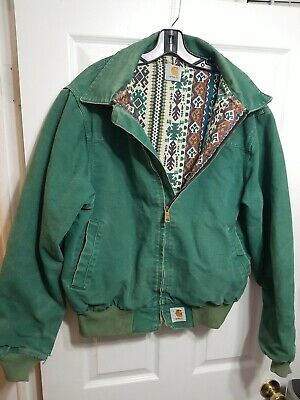 VTG Carhartt Santa Fe Western Aztec Lined Jacket Men's USA VTG Carhartt Santa Fe Western Aztec Lined Jacket Men's USA