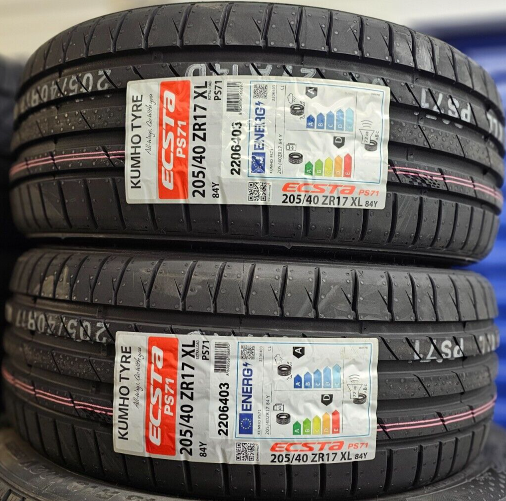 2X NEW KUMHO PS71 ECSTA 205/40 ZR17 XL 84Y CAR UHP TYRES 205 40 17