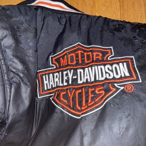 Harley Davidson Biker Kids Varsity Faux Leather Jacket Size 4T AS IS Read - Picture 8 of 11