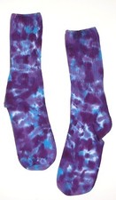 Kid's Tie Dye Bamboo Socks Purple Pastel Blotter Youth Socks Hippie art boho