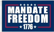 3X5 MANDATE FREEDOM 1776 JANUARY 6TH WE THE PEOPLE REBELLION BLUE FLAG BANNER