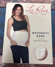 La Reve The Dream Wear Maximum Support Seamless White Maternity Band Size Large