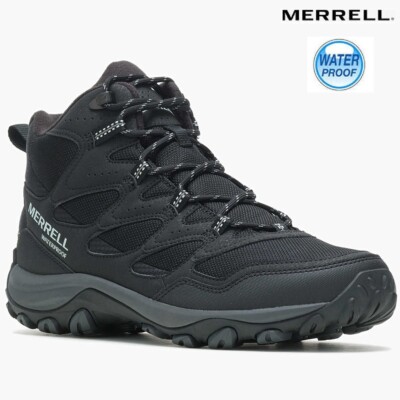 Merrell West Rim Sport Thermo Mid wasserdichte Herren Wanderschuhe bequem schwarz Gr.