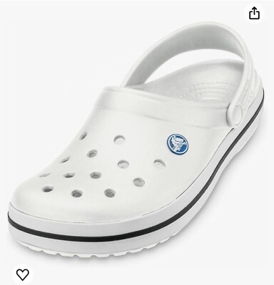 CROCS UNISEX CROCBAND 11016-100 WHITE SANDALS US M11 New 