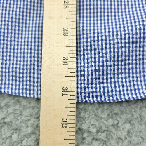 Roundtree & Yorke Shirt Mens 17 Blue Full Fit Gold Label Business Office - Picture 8 of 14