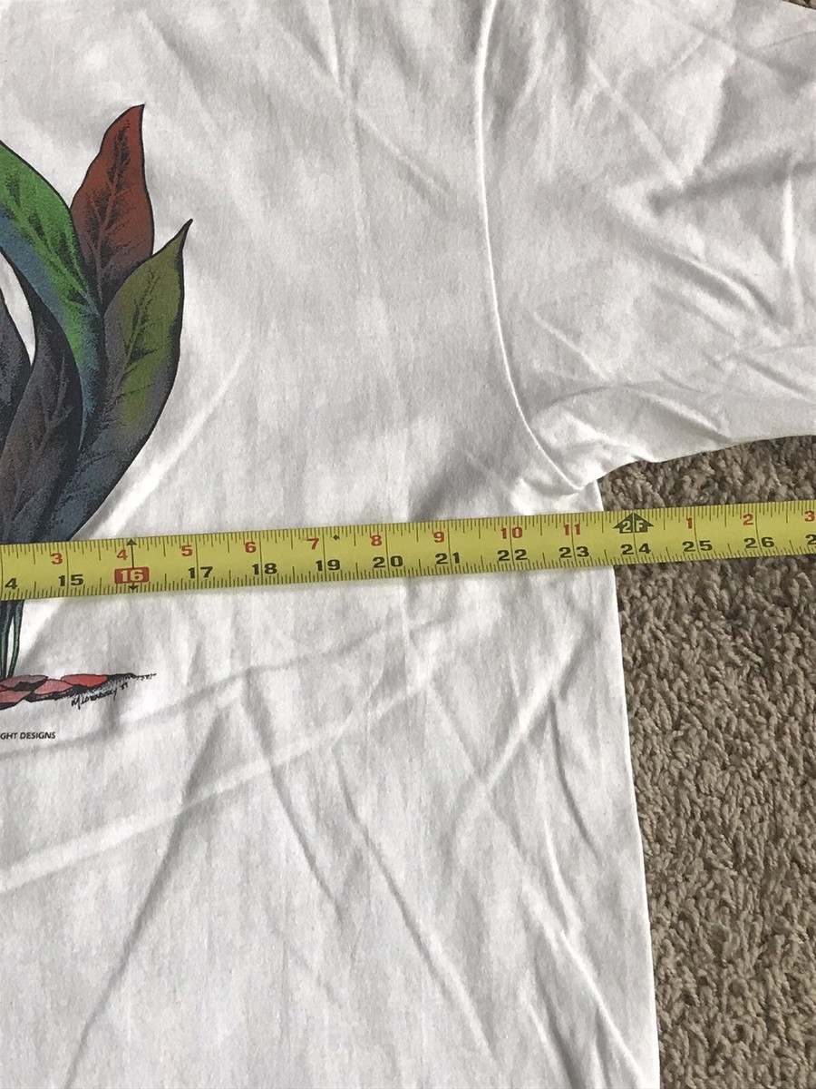 Vintage 1989 Single Stitch Oneita Fish Print Shirt Sea Graphic XXL