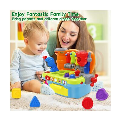 SYAOMUNLY Baby Toys for Year Old Boy Girl Musical Learning Workbench for 